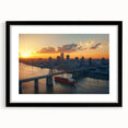 Black landscape bridge frame with a mat, showcasing a sleek front view design ideal for modern decor. Perfect for displaying artwork or photos in stylish interiors.