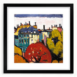 Modern Wall Art of Paris Cityscape - Vibrant Abstract Contemporary Art Print