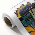 Modern Wall Art of Paris Cityscape - Vibrant Abstract Contemporary Art Print
