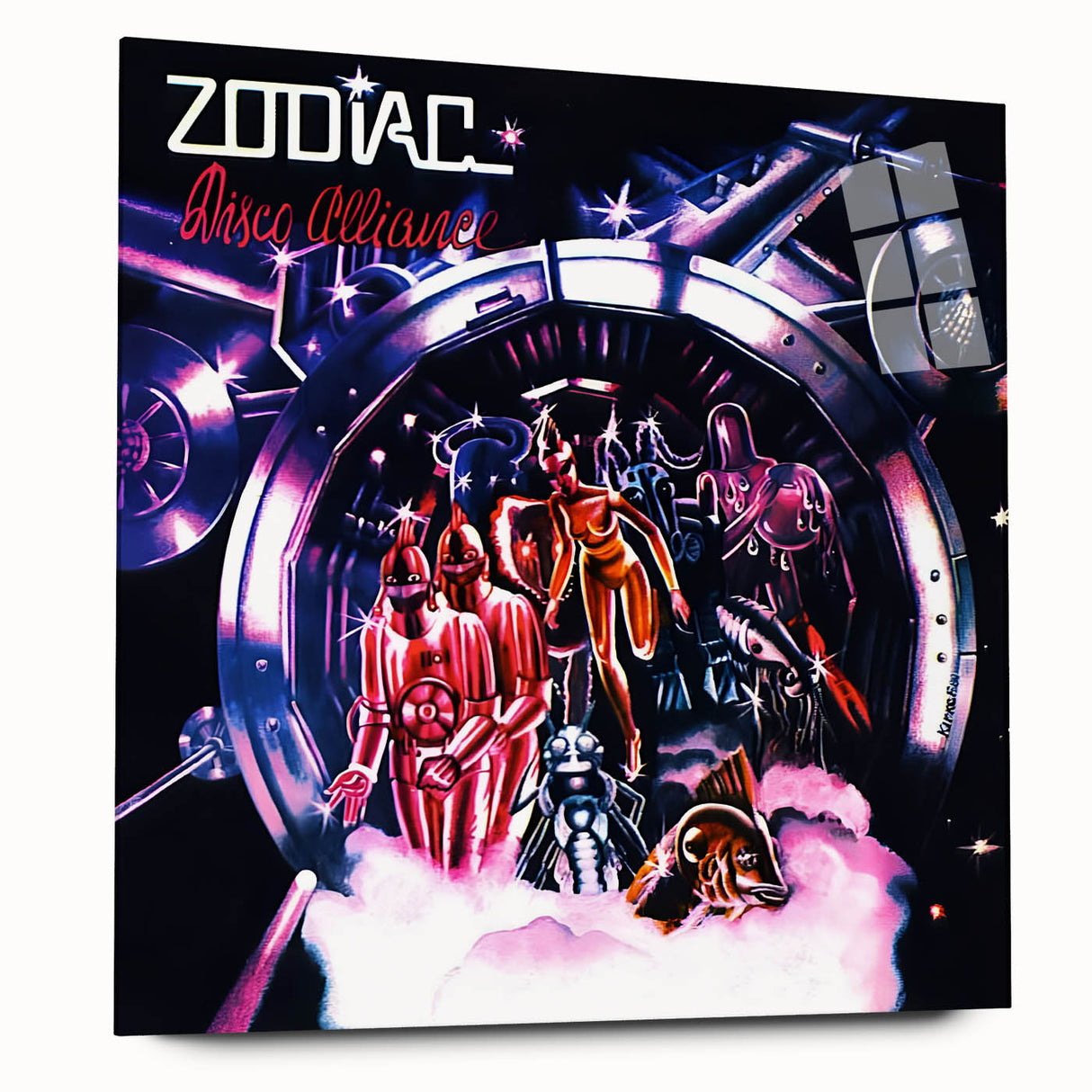 Zodiac Disco Alliance Retro Wall Art – Vintage Sci-Fi Album Print