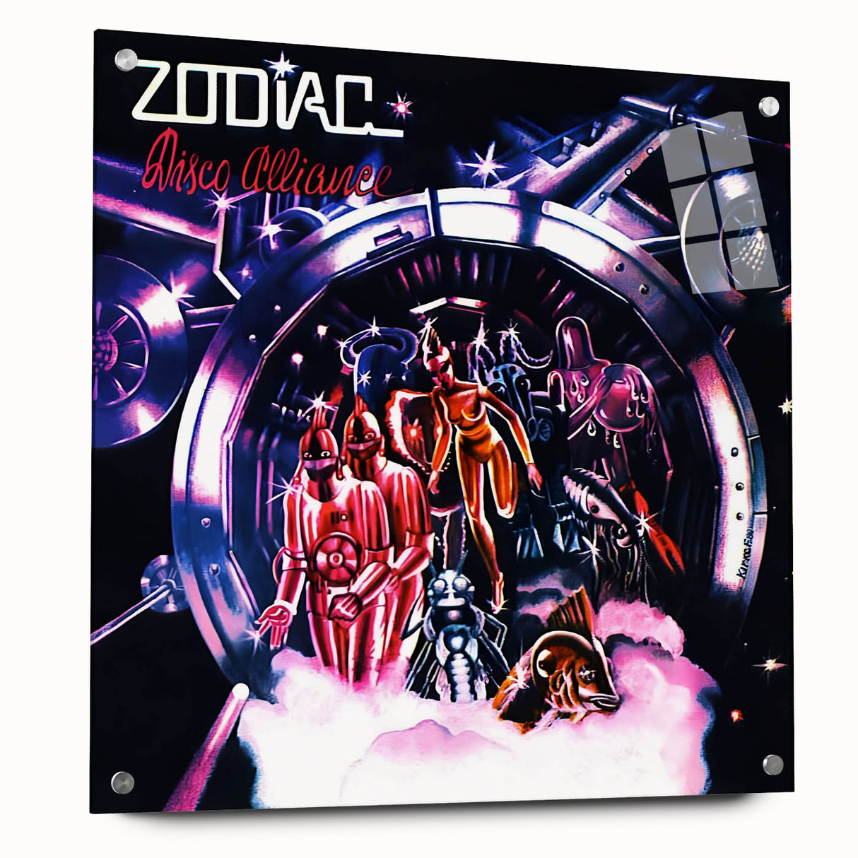Zodiac Disco Alliance Retro Wall Art – Vintage Sci-Fi Album Print