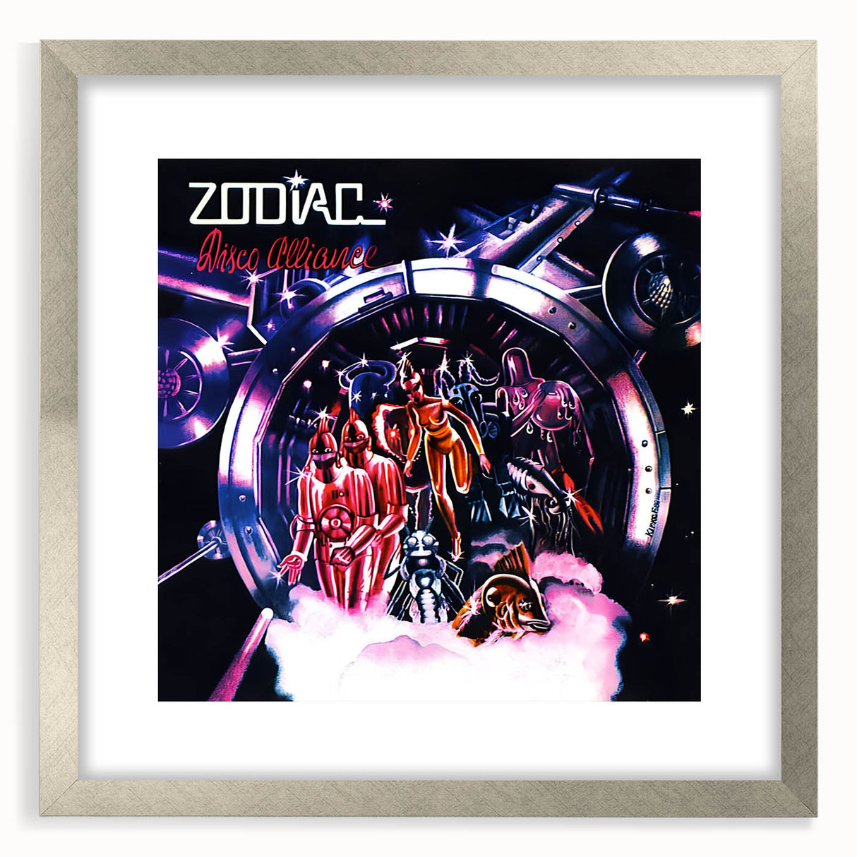 Zodiac Disco Alliance Retro Wall Art – Vintage Sci-Fi Album Print