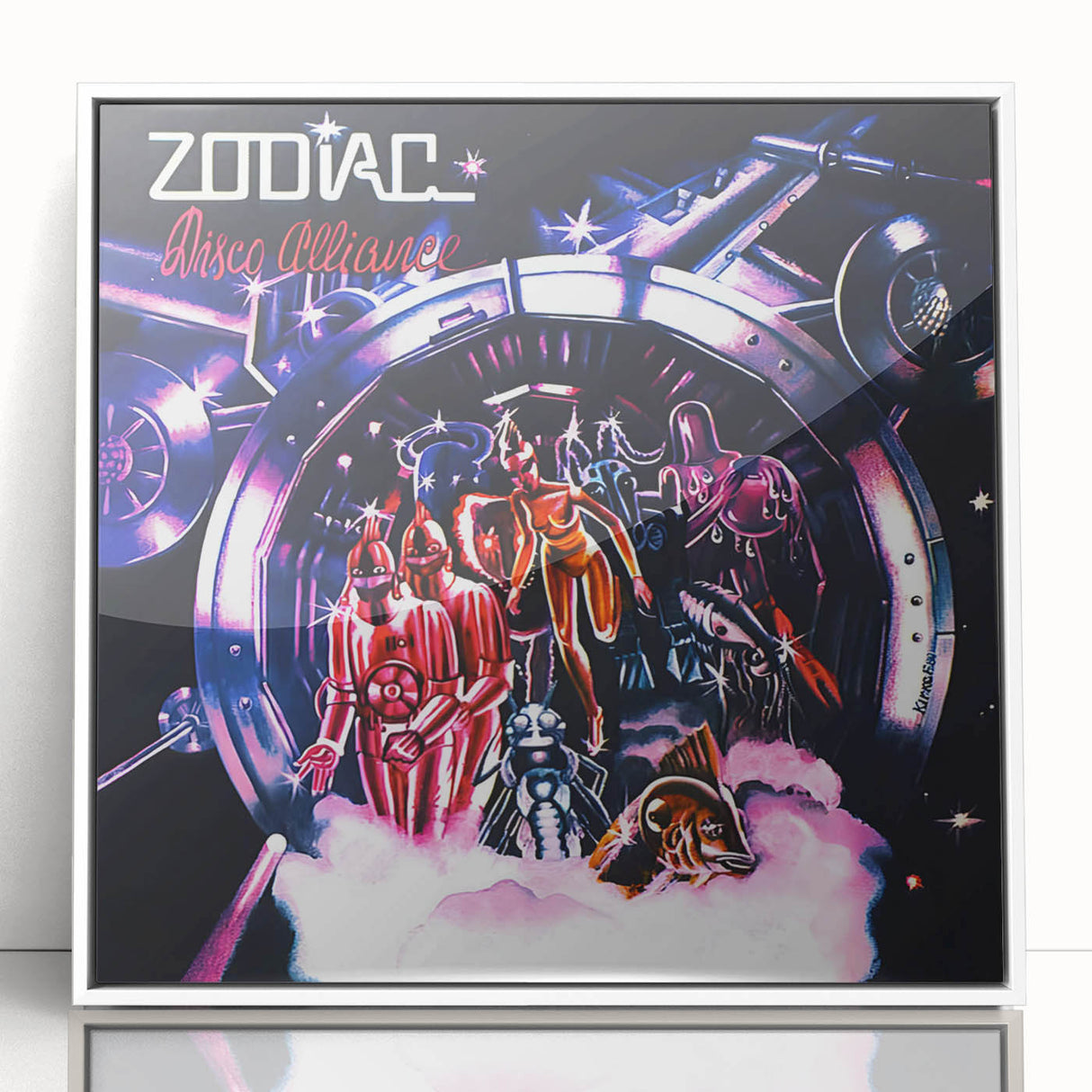 Zodiac Disco Alliance Retro Wall Art – Vintage Sci-Fi Album Print