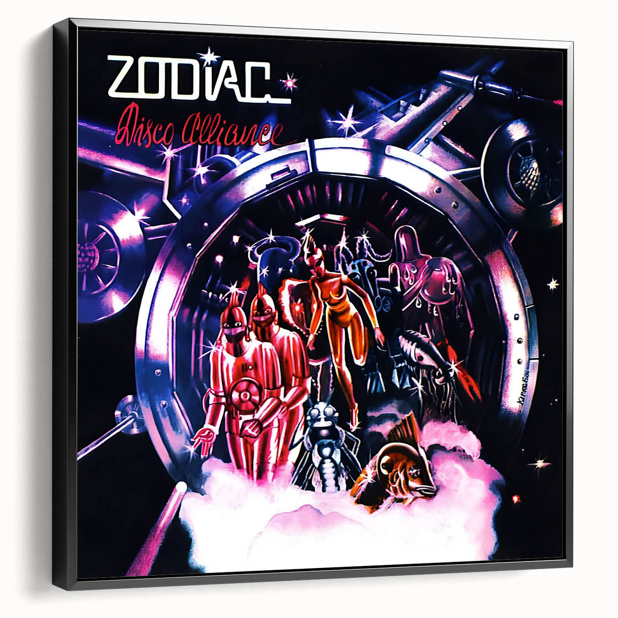Zodiac Disco Alliance Retro Wall Art – Vintage Sci-Fi Album Print