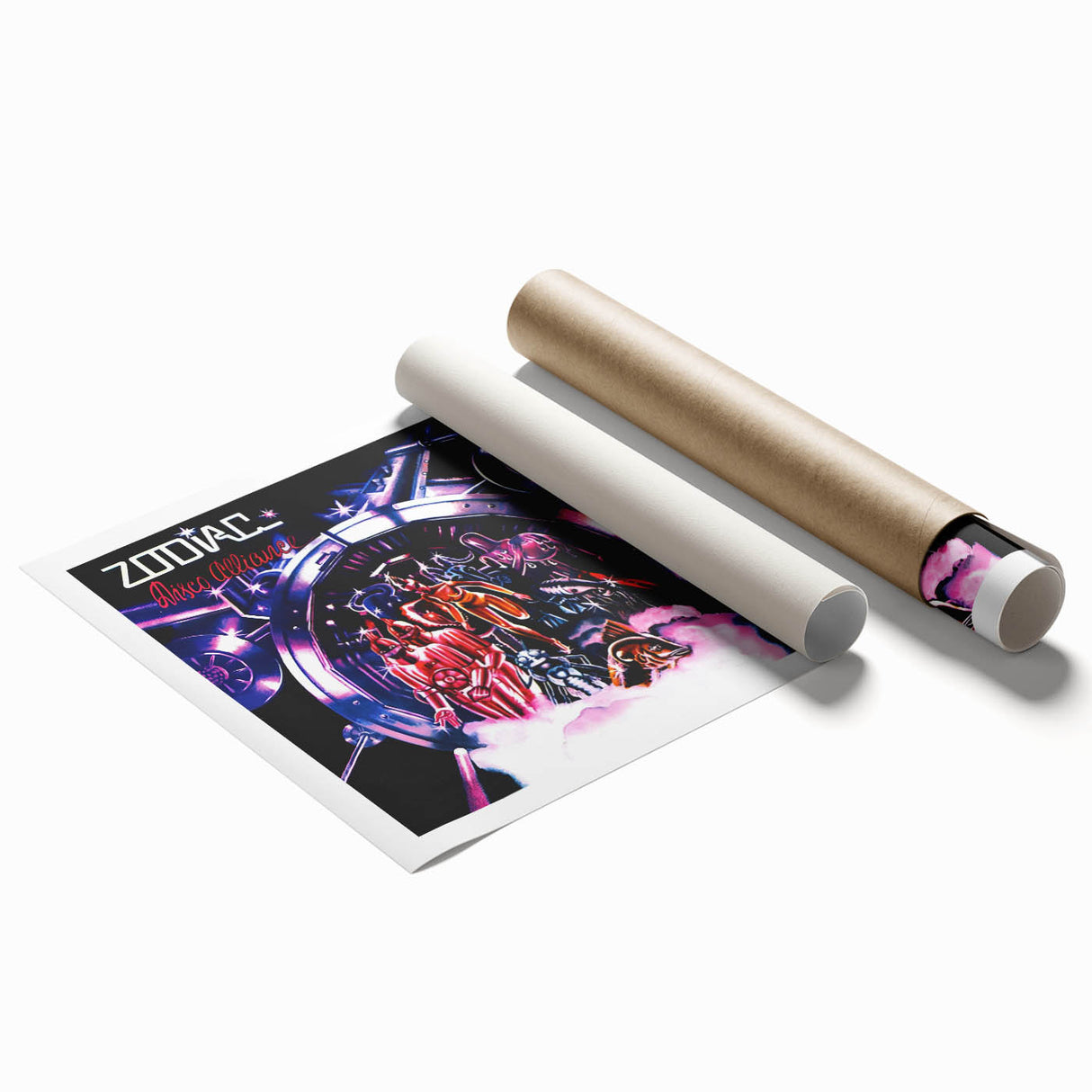 Zodiac Disco Alliance Retro Wall Art – Vintage Sci-Fi Album Print