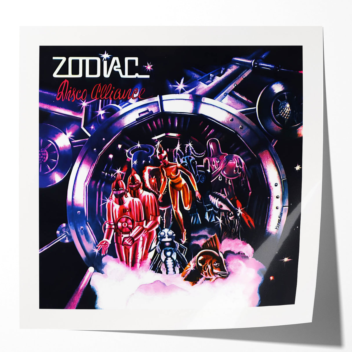 Zodiac Disco Alliance Retro Wall Art – Vintage Sci-Fi Album Print