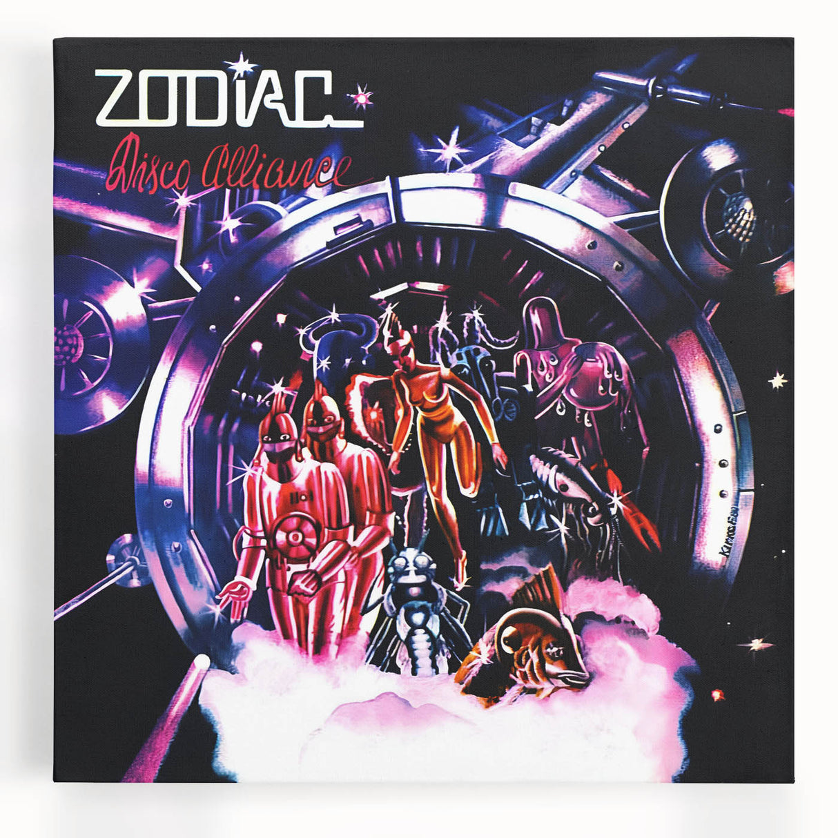 Zodiac Disco Alliance Retro Wall Art – Vintage Sci-Fi Album Print