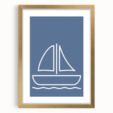 Minimalist Sailboat – Boys Room Wall Art