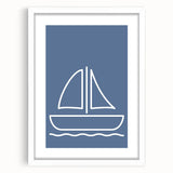 Minimalist Sailboat – Boys Room Wall Art