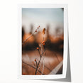 Extra large rolled print of a fall-themed floral art, using warm orange and brown tones, ideal for dining room wall decor.