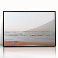 Large abstract wall art featuring swirling blue and gray tones on a framed acrylic, suitable for modern art wall decor.