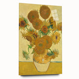 Large abstract wall art on acrylic glass depicting a swirl pattern in blue and yellow tones.