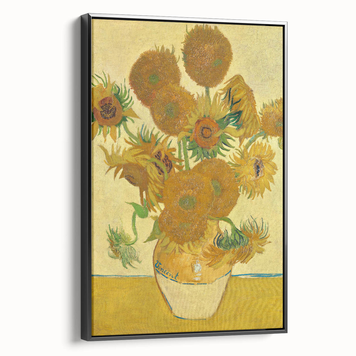 Black and white vintage poster art of a landscape painting on a framed canvas, suitable for bedroom decor.
