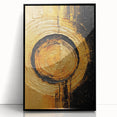 Framed abstract wall art featuring dynamic black strokes on a white background, showcasing a modern design ideal for contemporary home decor.