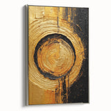 Framed abstract wall art featuring bold strokes in silver and white, showcasing a modern design ideal for contemporary home decor, viewed from the side.