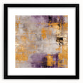 Abstract strokes wall art framed with a black mat, showcasing vibrant colors and fluid shapes, perfect for modern decor and artistic home aesthetics.