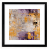 Abstract strokes wall art framed with a black mat, showcasing vibrant colors and fluid shapes, perfect for modern decor and artistic home aesthetics.