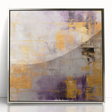Abstract wall art featuring dynamic strokes in shades of silver and gray, elegantly framed in acrylic, designed to enhance modern decor with a touch of sophistication.