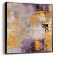 Framed abstract strokes wall art in black, showcasing dynamic brushwork and elegant design, perfect for modern home decor. Side view highlights depth and texture.