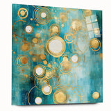 Abstract wall art featuring colorful strokes in vibrant hues, displayed in an elegant acrylic glass frame, showcasing a modern artistic design suitable for contemporary decor.