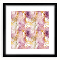 Abstract strokes wall art framed with a black mat, showcasing vibrant colors and dynamic patterns, perfect for modern home decor. Ideal for enhancing artistic spaces.