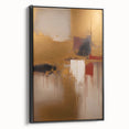 Framed canvas wall art showcasing abstract strokes in black and white, highlighting dynamic brushwork and modern design, perfect for contemporary decor.
