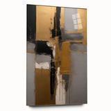 Abstract wall art design showcasing vibrant strokes in bold colors on acrylic glass, viewed from the side. Ideal for modern decor, adding a touch of creativity to any space.