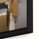 Abstract strokes wall art close-up showcasing vibrant colors and dynamic textures on a framed canvas, perfect for modern home decor and artistic expression.