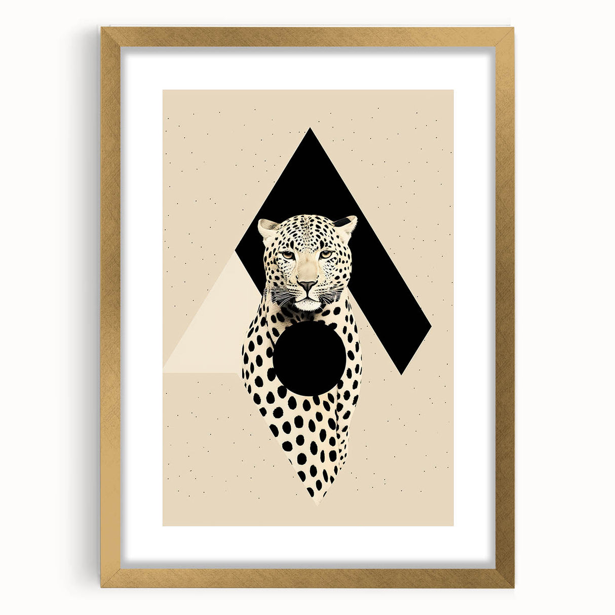 Custom Dining Room Wall Decor - Leopard & Geometric Artwork