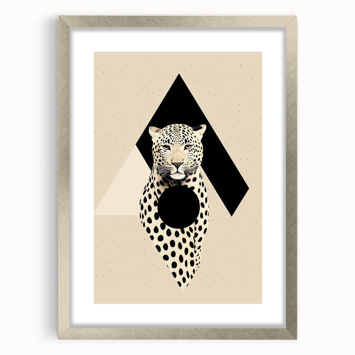 Custom Dining Room Wall Decor - Leopard & Geometric Artwork
