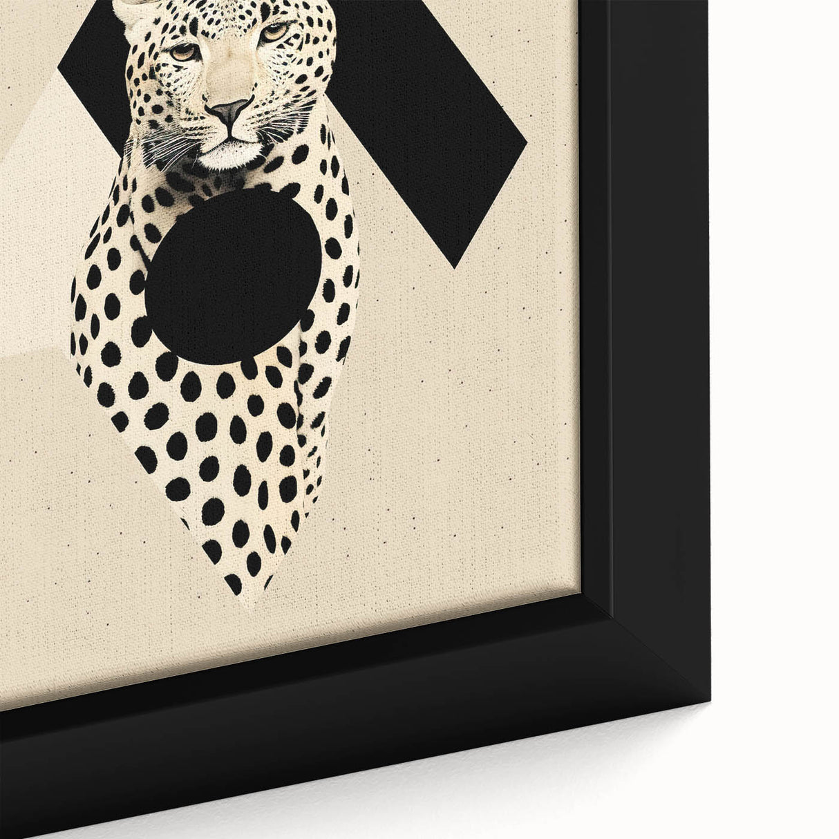 Custom Dining Room Wall Decor - Leopard & Geometric Artwork