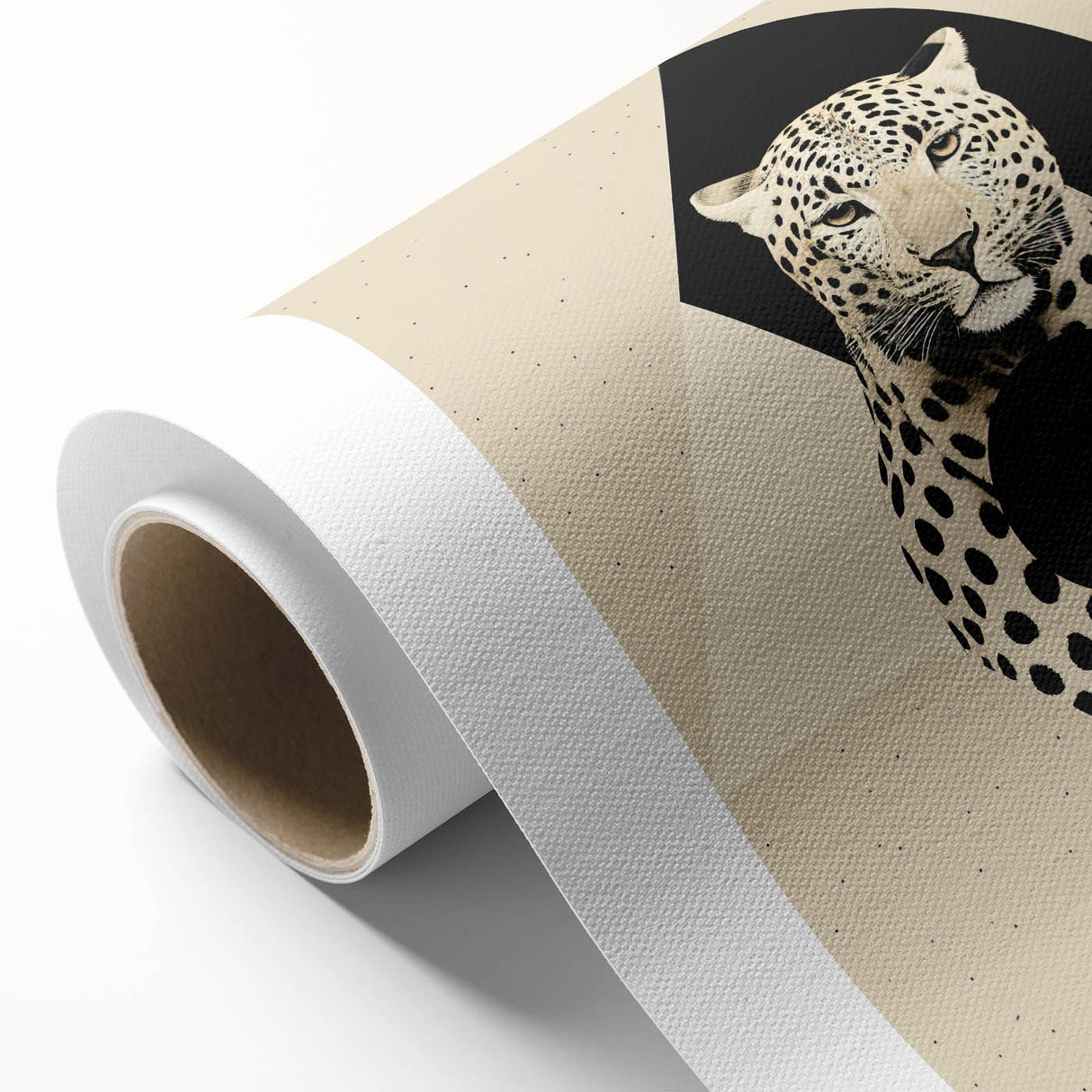 Custom Dining Room Wall Decor - Leopard & Geometric Artwork