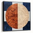 Abstract geometric framed canvas art showcasing a sleek black design, highlighting modern aesthetics and depth, perfect for contemporary home decor.