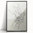 Large abstract wall art featuring swirling patterns in black and white on a framed acrylic.