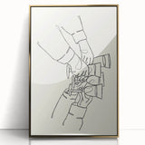 Art deco poster featuring geometric patterns in gold and black on acrylic, ideal for modern art wall decor in a nursery.