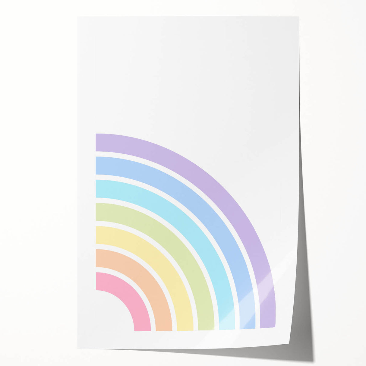 Children's Wall Decor - Soft Pastel Rainbow Nursery Art