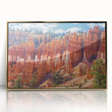 Framed acrylic artwork depicting a stunning landscape of canyons in rich gold tones, perfect for modern home decor. Ideal for adding elegance to living spaces.