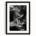 Extra large abstract art print featuring colorful, textured brush strokes on a framed canvas, ideal for living room decor.