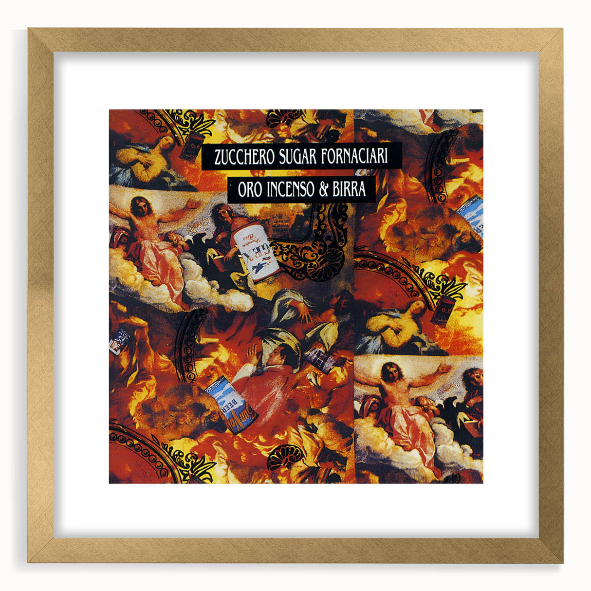 Zucchero Oro Incenso & Birra Retro Wall Art – Vintage Print