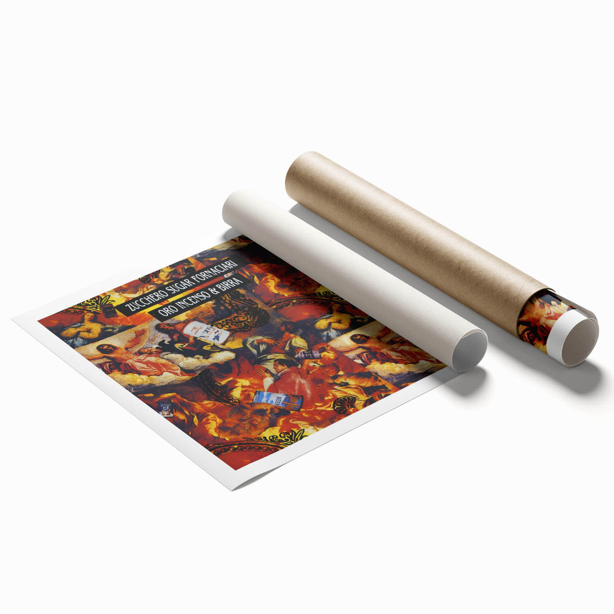 Zucchero Oro Incenso & Birra Retro Wall Art – Vintage Print