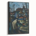 In the Suburbs Realism Art Print - Konštantín Bauer Urban Landscape Scene