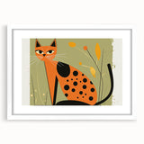 Retro Spotted Cat – Boys Room Wall Art
