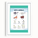 Arctic Animals Kids Educational Wall Art - Learning Print