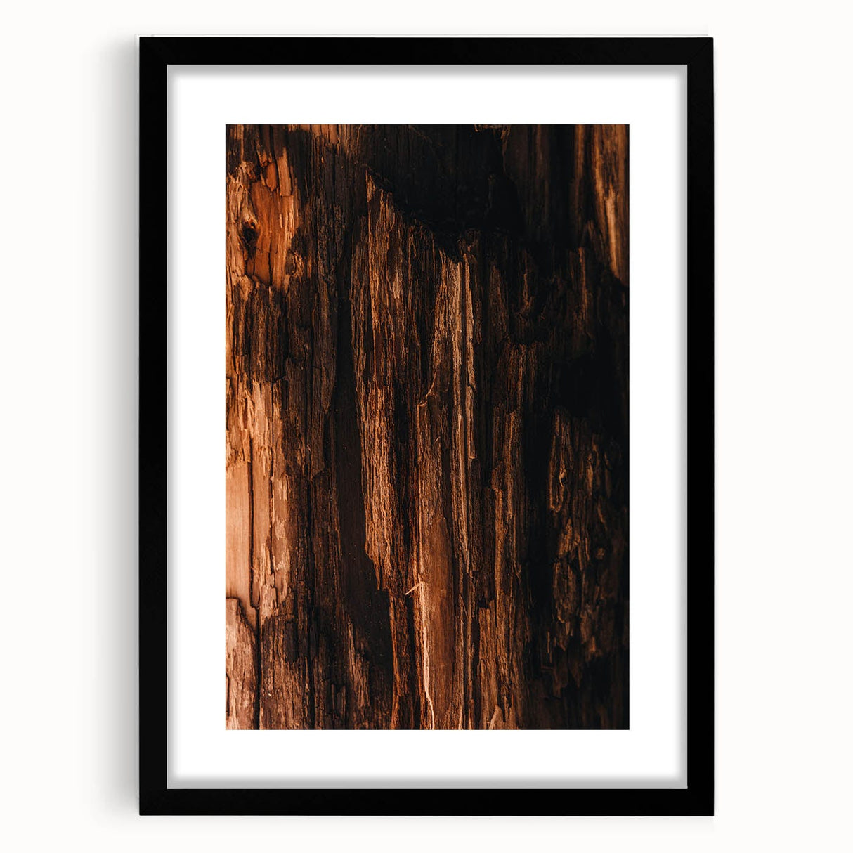 Extra large abstract art print with vibrant autumn hues on textured canvas, framed in black, ideal for living room decor.