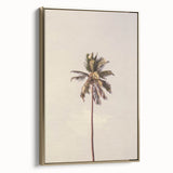 Framed canvas depicting a vintage landscape painting with lush greenery and gold accents, ideal for bedroom wall art.