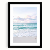 Extra large abstract art print featuring vibrant, colorful textures on a black framed canvas, ideal for living room decor.