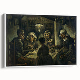 Vintage poster art of Van Gogh's painting, featuring vibrant colors on a large framed canvas, ideal for living room decor.