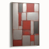 Framed abstract strokes wall art featuring a silver finish, showcasing vibrant colors and dynamic brushwork, perfect for modern home decor and stylish interiors.