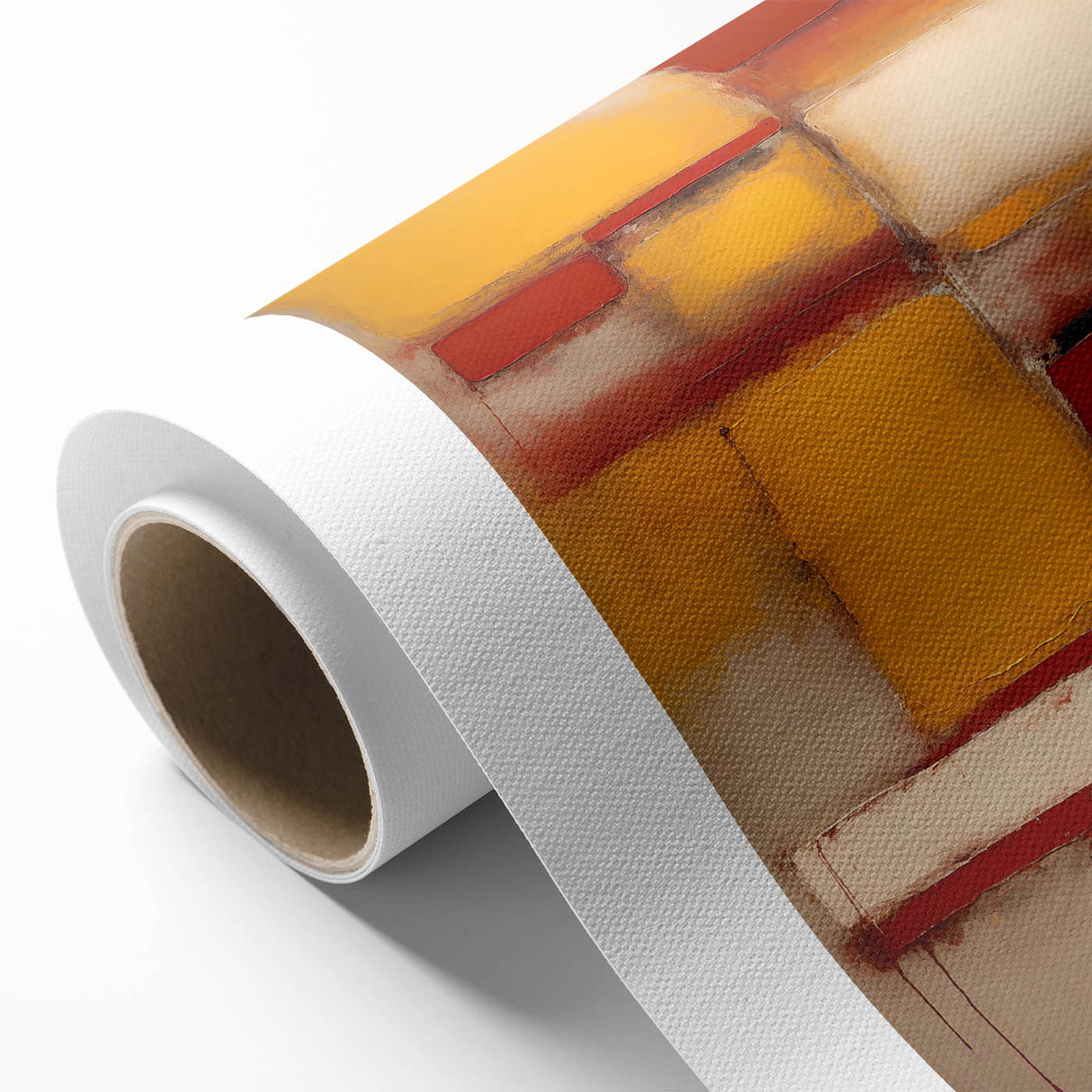 Abstract strokes wall art on rolled canvas showcasing vibrant colors and dynamic patterns, ideal for modern home decor. Perfect for adding a contemporary touch to any space.