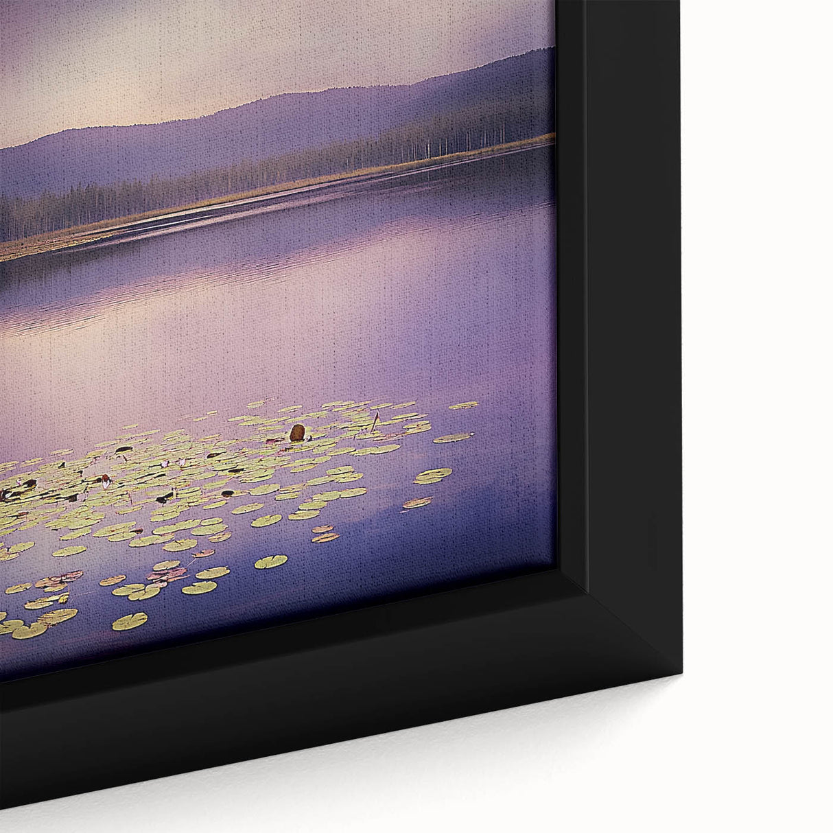Office Art Prints - Tranquil Purple Lake Landscape Canvas
